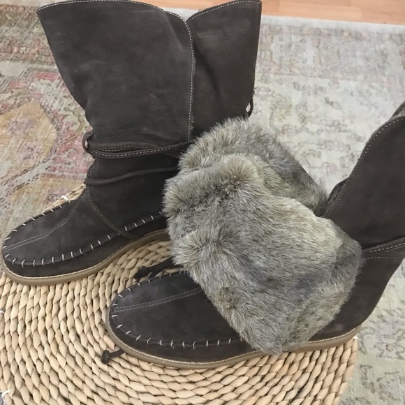 NWOT-Jack Rogers Little Nell Moccasin Boots - Picture 3 of 8